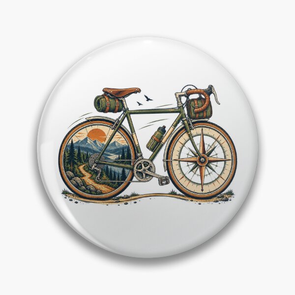 Item preview, Vintage Bikepacking Bicycle Mountain Adventure Premium T-Shirt designed and sold by omar ousalah.