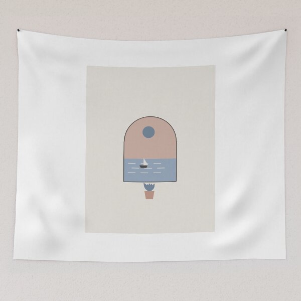 Item preview, Mediterranean Arch Window Sailboat at Sea designed and sold by ChromaLens.