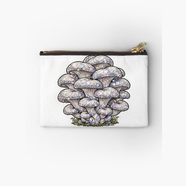 Item preview, Oyster Mushroom Crystal Sticker - Pearl Iridescent Diamond Fungi designed and sold by FineLineBotanical .