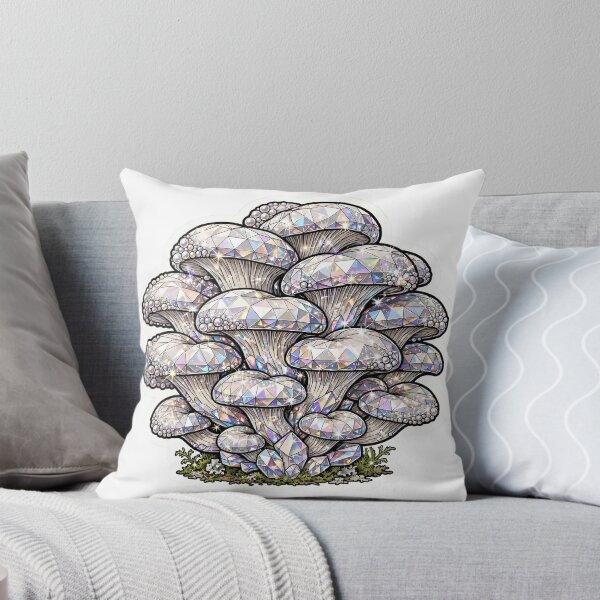 Item preview, Oyster Mushroom Crystal Sticker - Pearl Iridescent Diamond Fungi designed and sold by FineLineBotanical .