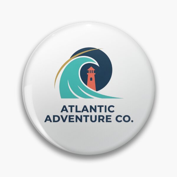 Item preview, Atlantic Adventure Co. – Lighthouse & Ocean Wave – Retro Nautical Souvenir Tee designed and sold by bobscraze.
