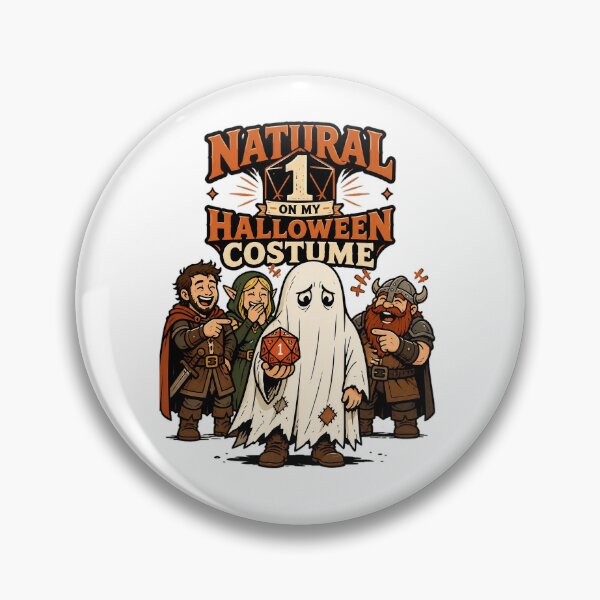 Item preview, Natural 1 On My Halloween Costume Funny D&D Halloween designed and sold by Jack n' Sally's.