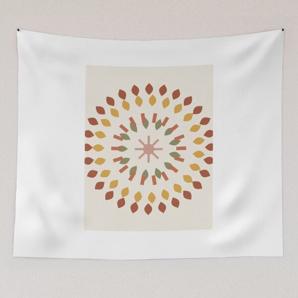 Item preview, Autumn Leaves Boho Mandala Warm Tones designed and sold by ChromaLens.