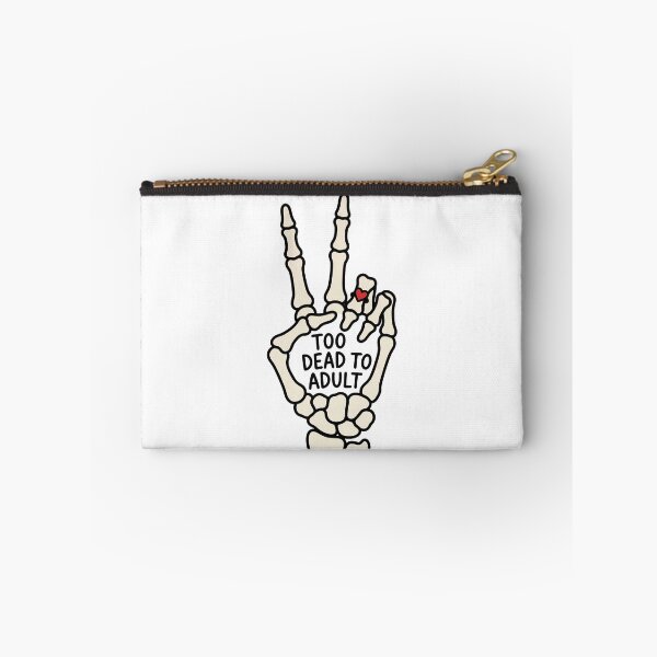 Item preview, Too Dead To Adult Skeleton Hand Peace designed and sold by AURA Vibes.