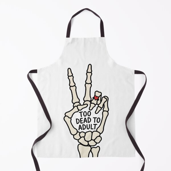 Item preview, Too Dead To Adult Skeleton Hand Peace designed and sold by AURA Vibes.