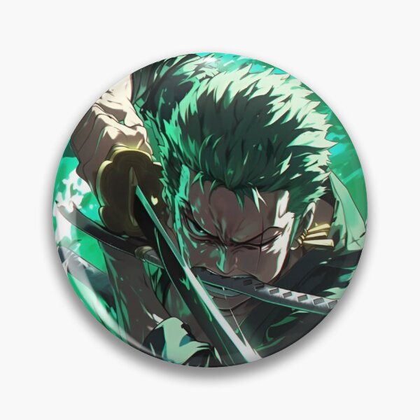 Item preview, Zoro | Emerald Storm Swordsman – Three Sword Warrior in Green Energy designed and sold by Dyan4.