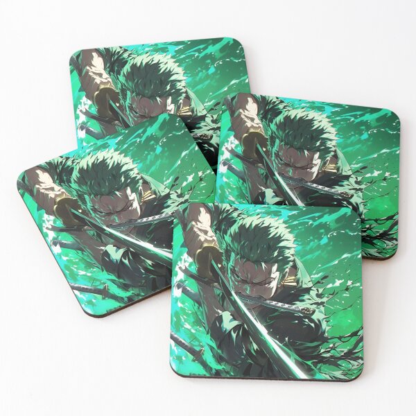 Item preview, Zoro | Emerald Storm Swordsman – Three Sword Warrior in Green Energy designed and sold by Dyan4.