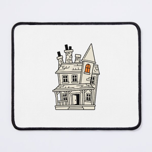 Item preview, Crooked Haunted House Line Art Halloween designed and sold by AURA Vibes.