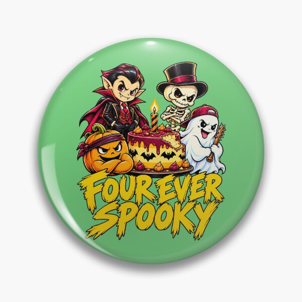 Item preview, Four Ever Spooky 4th Halloween Birthday Party designed and sold by Endless7Art.