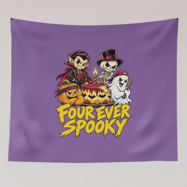 Item preview, Four Ever Spooky 4th Halloween Birthday Party designed and sold by Endless7Art.