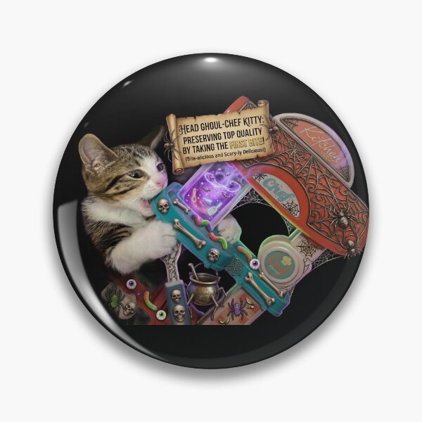 Item preview, Ghoul Chef Kitty Halloween Spooky Kitchen Bite Fine Art designed and sold by MeliMedO Art.