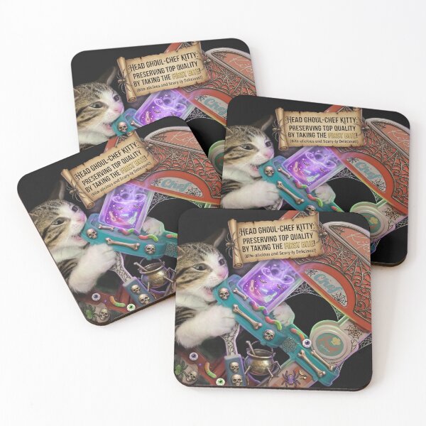 Item preview, Ghoul Chef Kitty Halloween Spooky Kitchen Bite Fine Art designed and sold by MeliMedO Art.