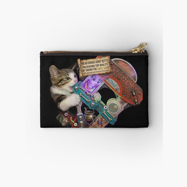 Item preview, Ghoul Chef Kitty Halloween Spooky Kitchen Bite Fine Art designed and sold by MeliMedO Art.