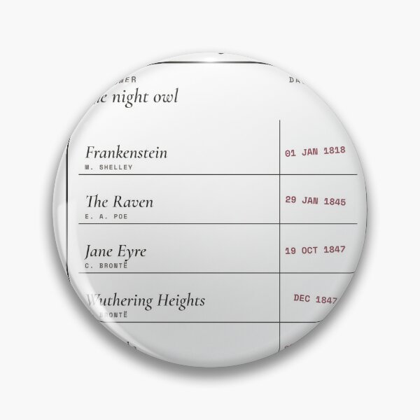 Item preview, Overdue Library Card - Classic Gothic Books Dark Academia designed and sold by Rilindi.