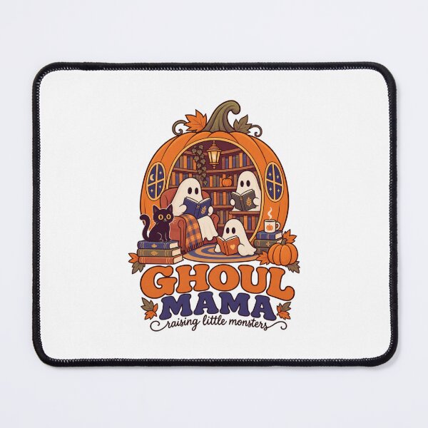 Item preview, Ghoul Mama Reading with Her Little Ghost Children designed and sold by LuveraxArt.