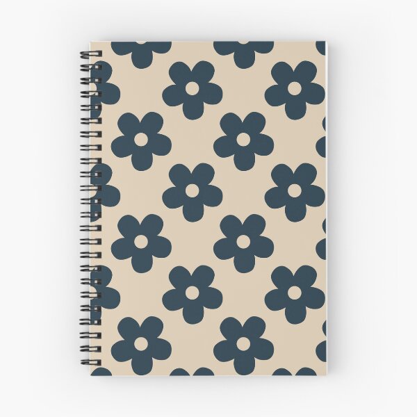 Item preview, Retro Mid Century Modern Daisy Floral Pattern in Navy and Beige | Minimalist Blue Floral Pattern for College Students | Vintage Blue Floral Gift for Women & Girls designed and sold by VivaFy.