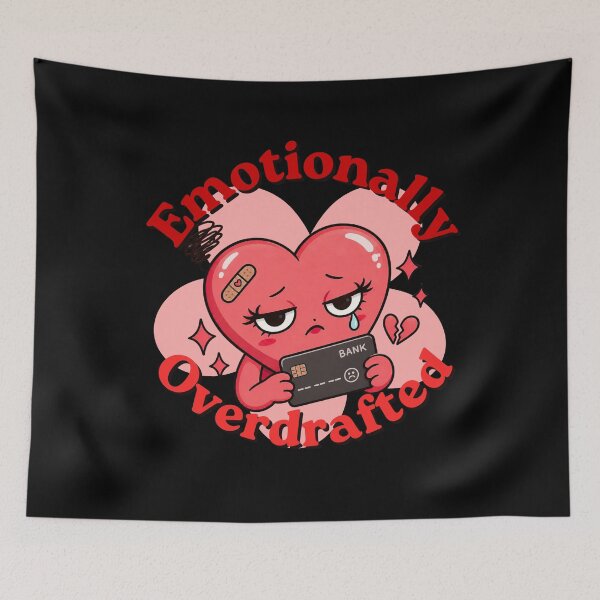 Item preview, Emotionally Overdrafted Red Heart Design designed and sold by Artography Designs.