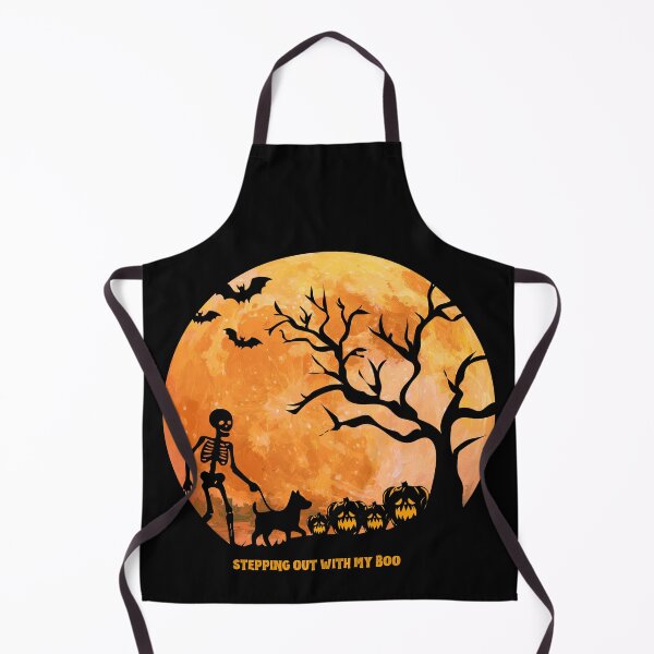 Item preview, Halloween skeleton & dog - stepping out with boo designed and sold by Doodles Down South.