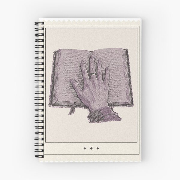 Item preview, Sello antiguo de mano asexual con anillo negro sobre libro designed and sold by missmarilee.