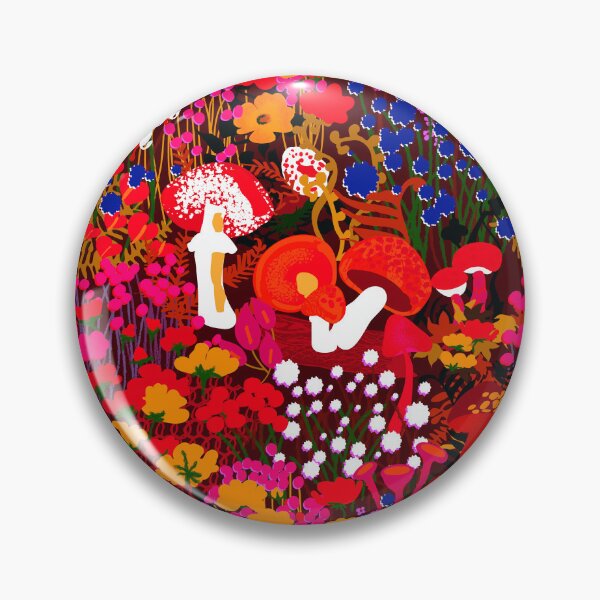 Item preview, Psychedelic Forest Fungi in Saturated Rust designed and sold by YesterdayColl.
