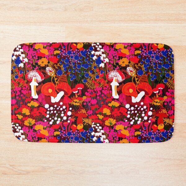 Item preview, Psychedelic Forest Fungi in Saturated Rust designed and sold by YesterdayColl.