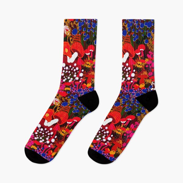 Item preview, Psychedelic Forest Fungi in Saturated Rust designed and sold by YesterdayColl.
