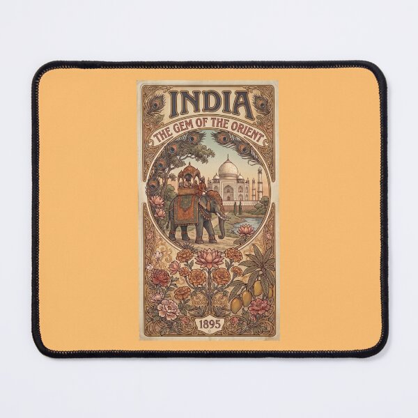 Item preview, Vintage India Travel Poster – Historical Fine Art Illustration designed and sold by The Philatelist Studio.