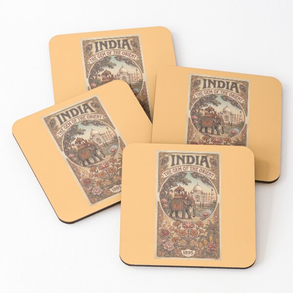 Item preview, Vintage India Travel Poster – Historical Fine Art Illustration designed and sold by The Philatelist Studio.