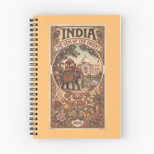 Item preview, Vintage India Travel Poster – Historical Fine Art Illustration designed and sold by The Philatelist Studio.