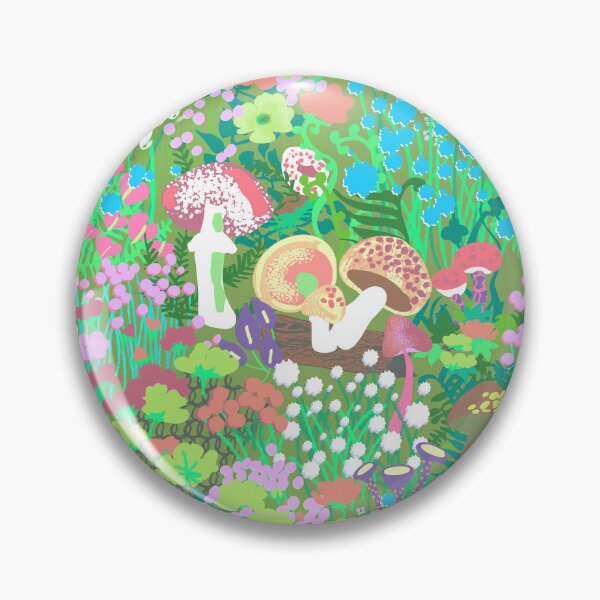Item preview, Psychedelic Forest Fungi in Pastel Green designed and sold by YesterdayColl.