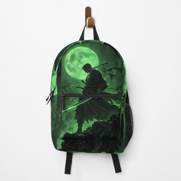 Item preview, Zoro | Emerald Moon Samurai – Green Sword Warrior Anime Inspired Art designed and sold by Dyan4.