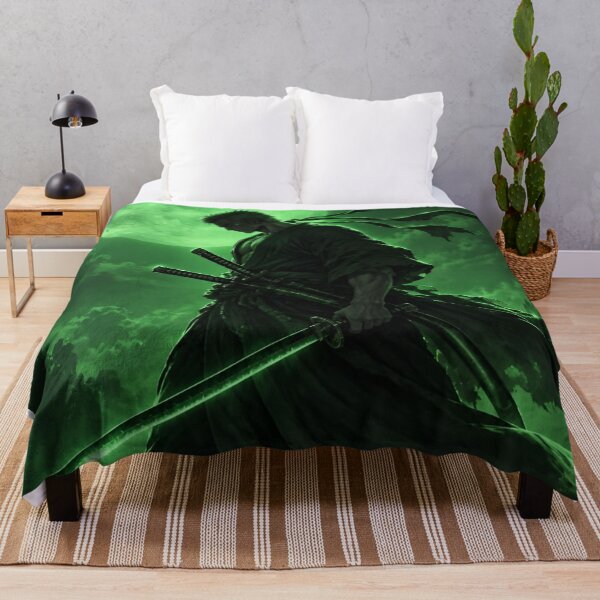 Item preview, Zoro | Emerald Moon Samurai – Green Sword Warrior Anime Inspired Art designed and sold by Dyan4.