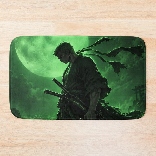 Item preview, Zoro | Emerald Moon Samurai – Green Sword Warrior Anime Inspired Art designed and sold by Dyan4.