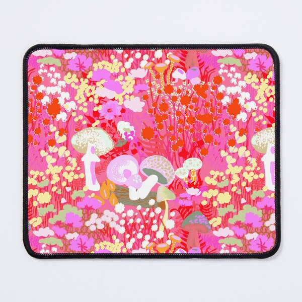 Item preview, Psychedelic Forest Fungi in Saturated Pink + Red designed and sold by YesterdayColl.
