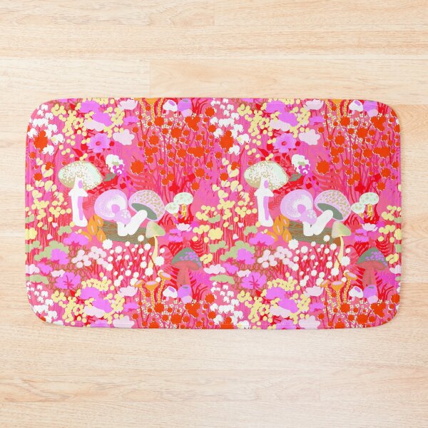 Item preview, Psychedelic Forest Fungi in Saturated Pink + Red designed and sold by YesterdayColl.