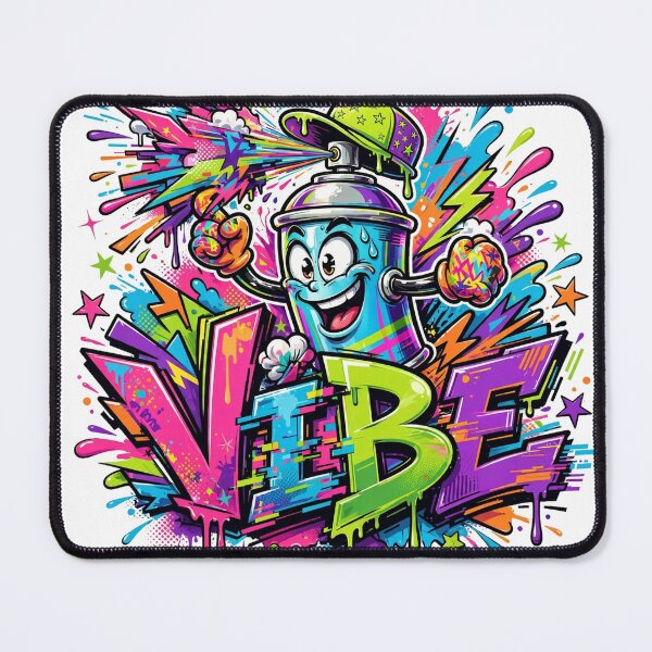 Item preview, Spray-can character over VIBE lettering. designed and sold by GlitchLCP.
