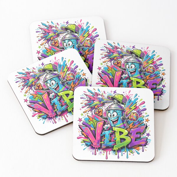 Item preview, Spray-can character over VIBE lettering. designed and sold by GlitchLCP.