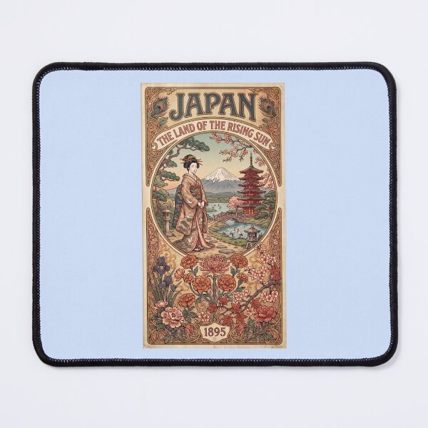 Item preview, Vintage Japan Travel Poster – Historical Fine Art Illustration designed and sold by The Philatelist Studio.