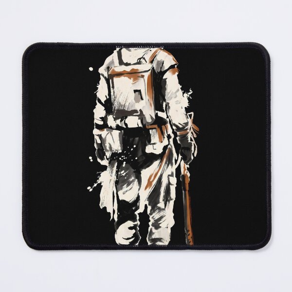 Item preview, A Lone Wanderer in the Wastes Kenshi Sumi-e Gaming Graphic Tee designed and sold by Senpaiwaves.