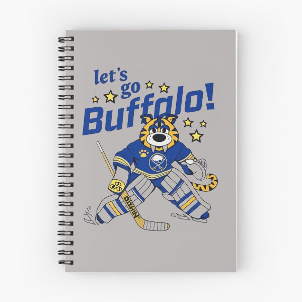 Item preview, Lets Go Buffalo Sabres Tiger Goalie Mascot Hockey Blue Yellow Stars NHL Fan Art Apparel Gift designed and sold by saovipgames.