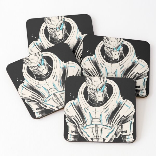 Item preview, Garrus Vakarian Mass Effect Sumi-e Anime Gaming Streetwear Tee designed and sold by Senpaiwaves.