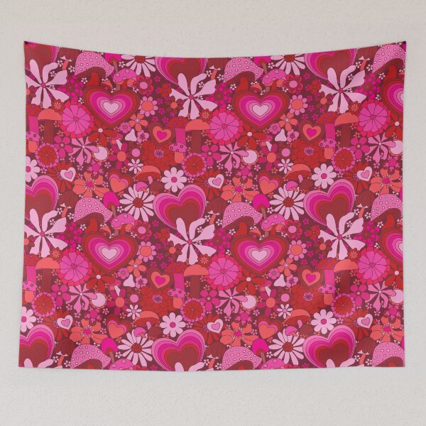 Item preview, My Groovy Valentine in Dark Red Rhubarb designed and sold by YesterdayColl.