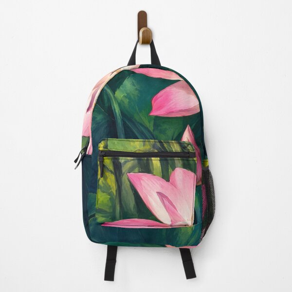 Item preview, Blooming Pink Lotus with Leaves designed and sold by Laeton Designs.