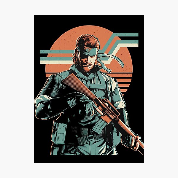 Item preview, Big Boss Metal Gear Solid Retro Gaming Graphic Tee designed and sold by Senpaiwaves.