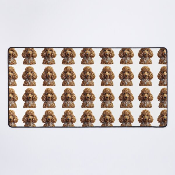 Item preview, Poodle Mosaic with Champagne & Cognac Diamonds designed and sold by DigitalGemArt.