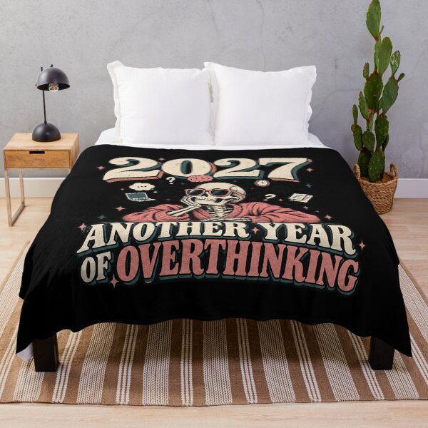 Item preview, 2027 Another Year of Overthinking – Funny New Year Overthinker Humor Retro Design designed and sold by GingaArt.