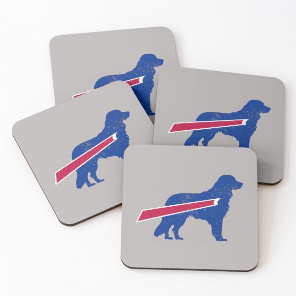 Item preview, Buffalo Bills Dog Silhouette Red Stripe Logo Parody Golden Retriever Style Fan Art Apparel Gift designed and sold by saovipgames.