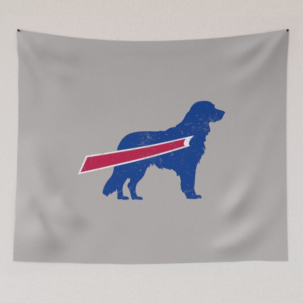 Item preview, Buffalo Bills Dog Silhouette Red Stripe Logo Parody Golden Retriever Style Fan Art Apparel Gift designed and sold by saovipgames.