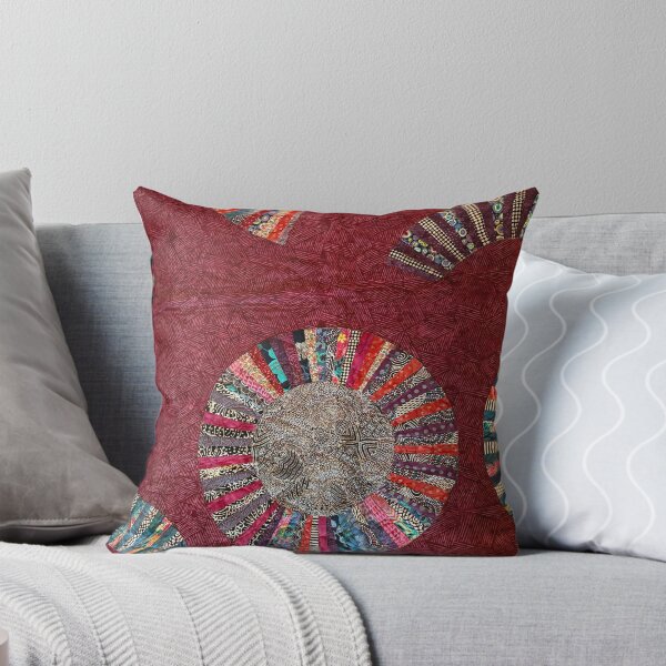 Item preview, Batik Wall Art with Circular Fans and Black and White Accents #2 designed and sold by sraab8.