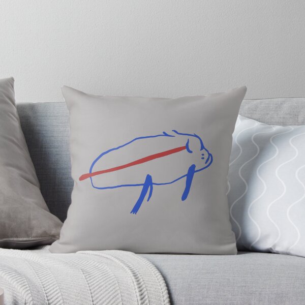 Item preview, Buffalo Bills Minimal Blue Outline Charging Buffalo Logo Sketch Style Fan Art Apparel Gift designed and sold by saovipgames.
